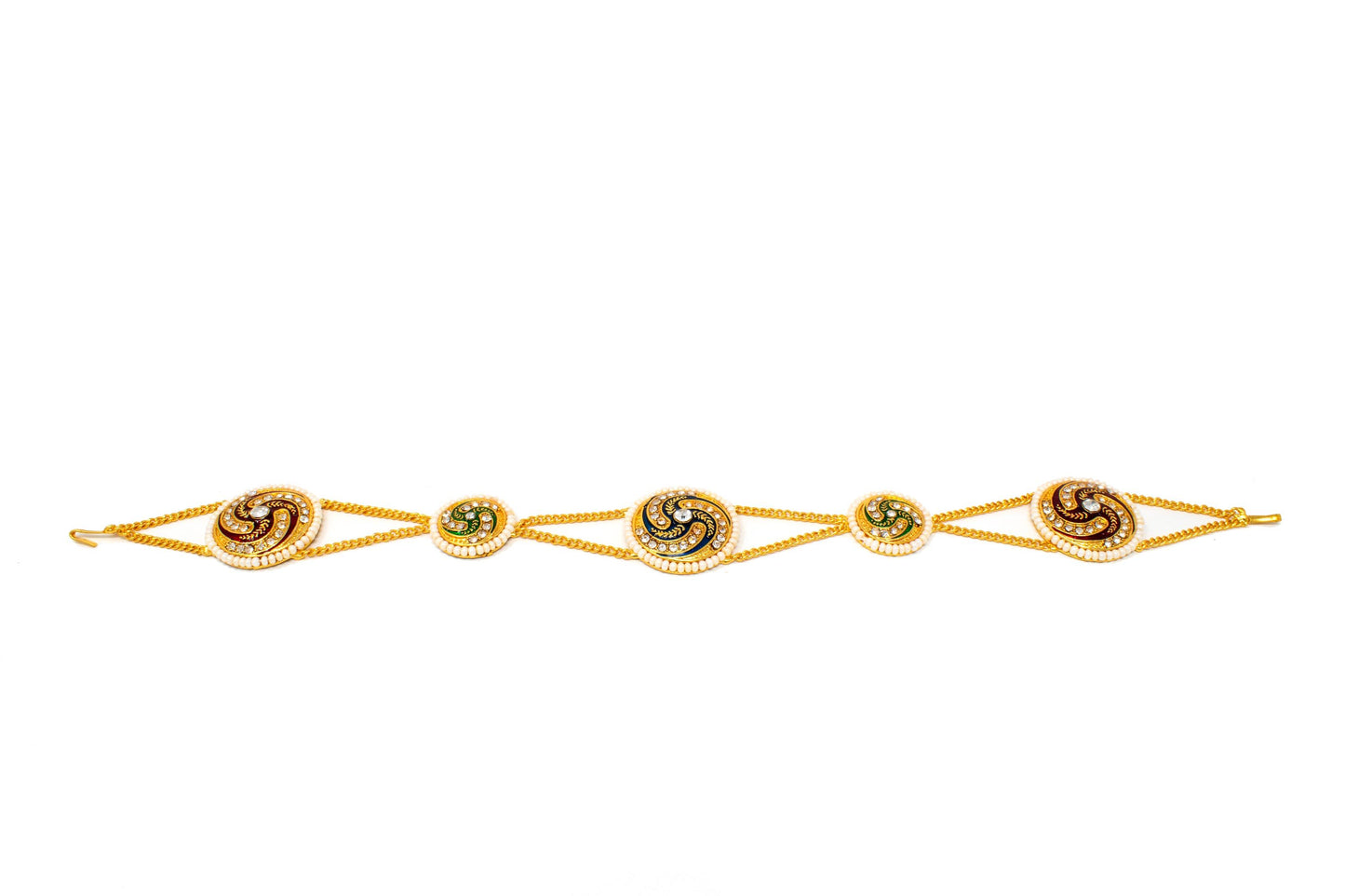 Ethnic Shishful Rajasthani Mathapatti Kundan Pearl For Women