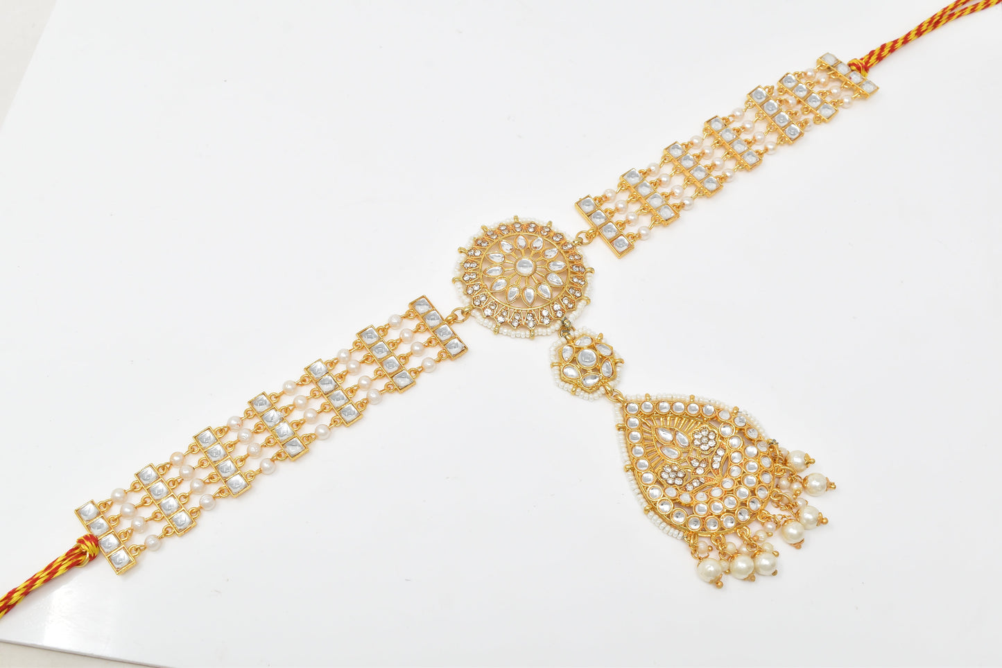 Rajputi Borla Mangtikka studded with Pearl Stone for women