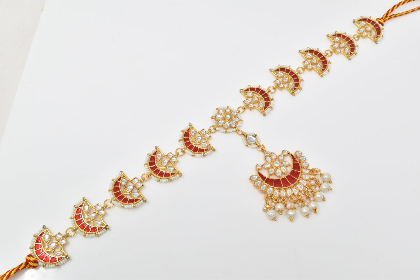 Rajputi Borla Mangtikka studded with Pearl Stone for women