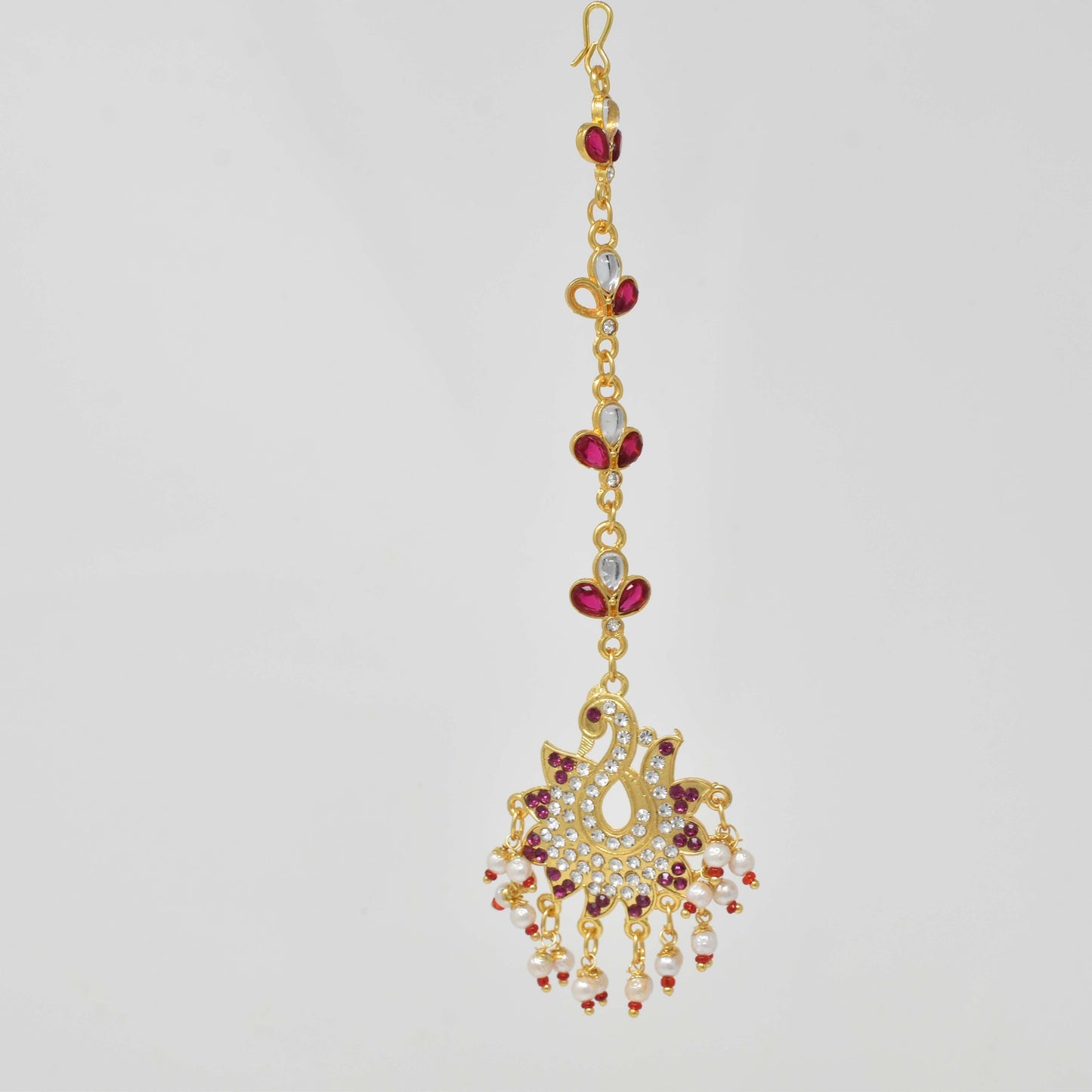 Rajputi Borla Mangtikka studded with Pearl Stone for women