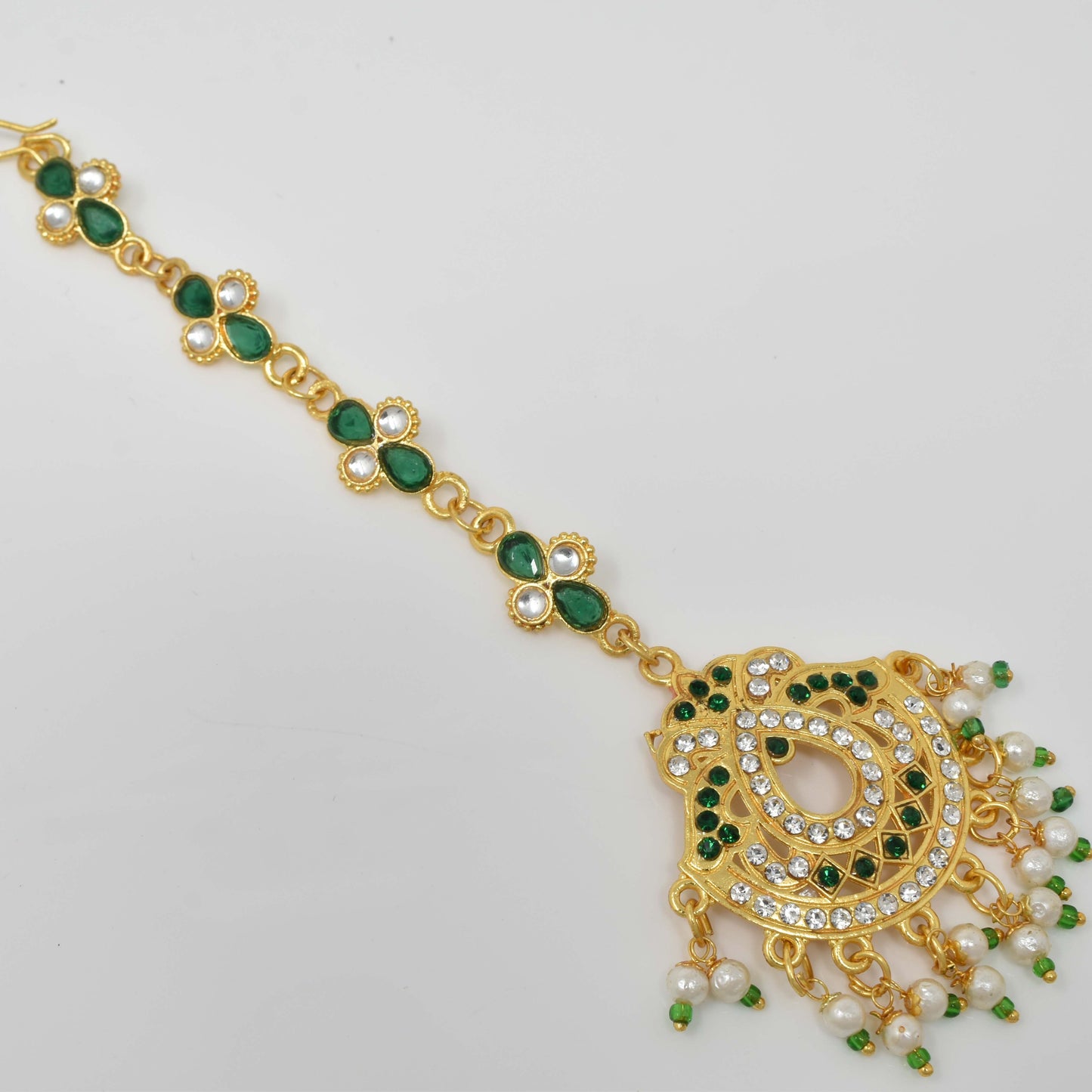 Rajputi Borla Mangtikka studded with Pearl Stone for women