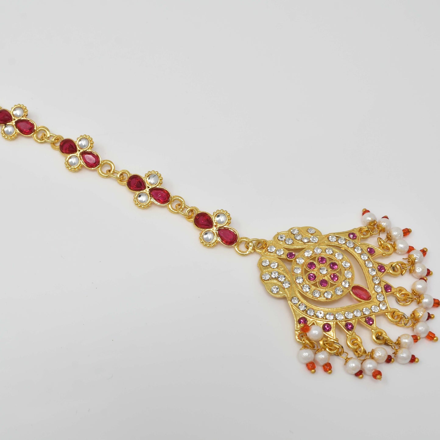 Rajputi Borla Mangtikka studded with Pearl Stone for women