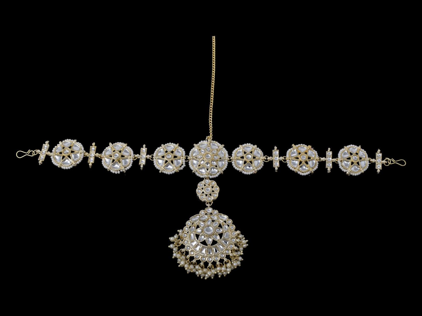 Traditional Indian Mathapatti - Gold Plated with Gemstones for Weddings & Special Occasions