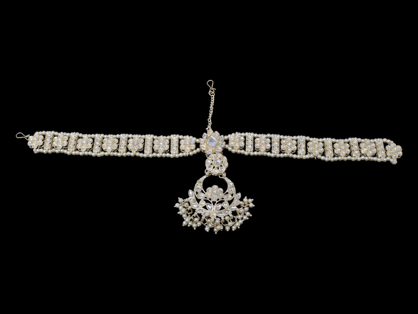 Traditional Indian Mathapatti - Gold Plated with Gemstones for Weddings & Special Occasions