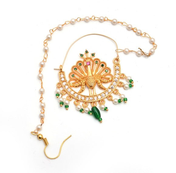 Zircon Gold-plated Plated Brass Nose Ri...