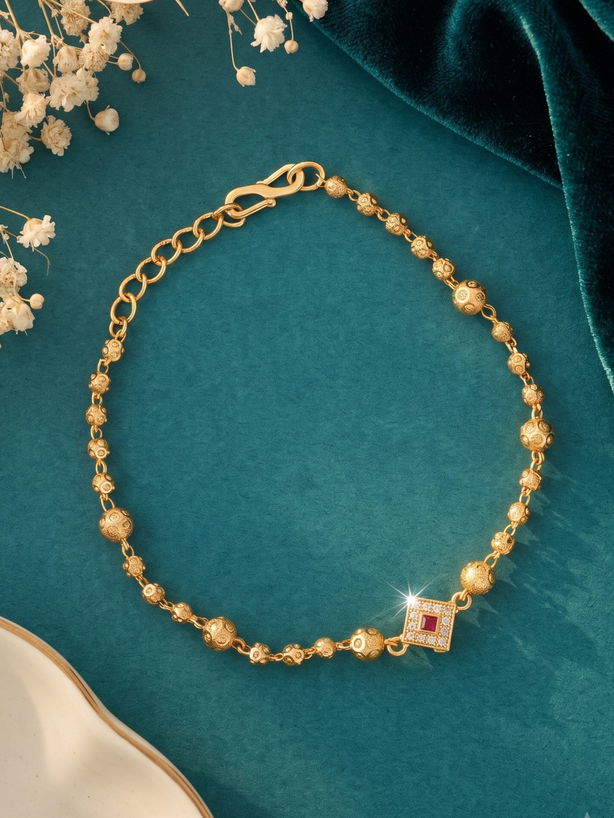 Stone Studded Minimal Stylish Bracelet for Women and Girls