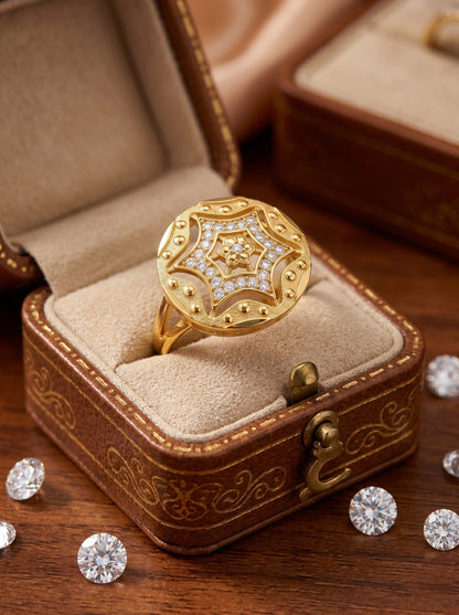Elegant Gold-Toned Lightweight Designer Stylish Ring for Women and Girls