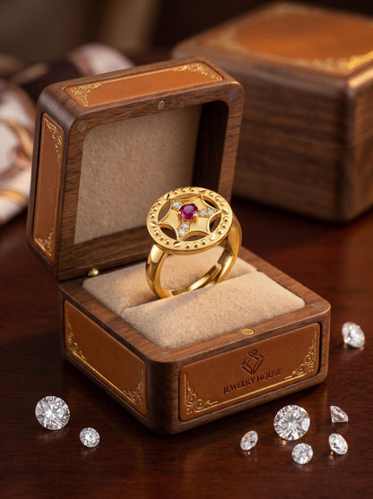 Elegant Gold-Toned Lightweight Designer Stylish Ring for Women and Girls