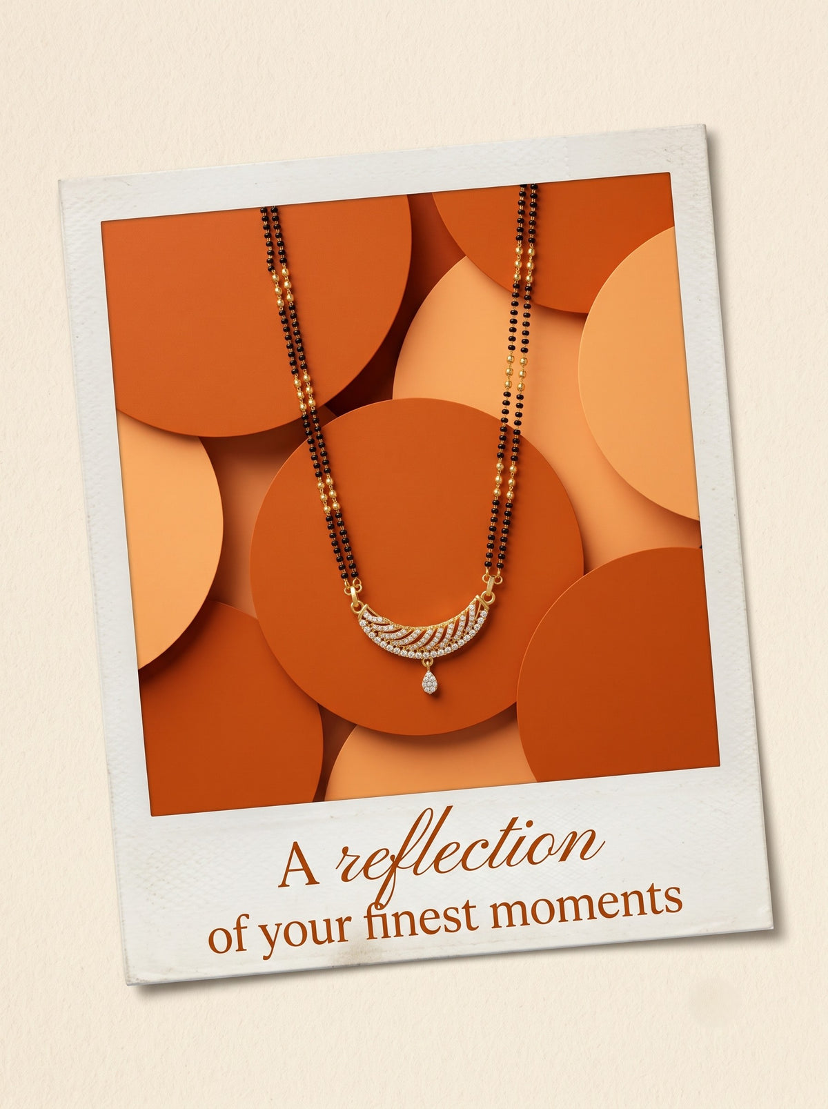 Gold Plated AD Studded Stylish Double Chain Mangalsutra for Women