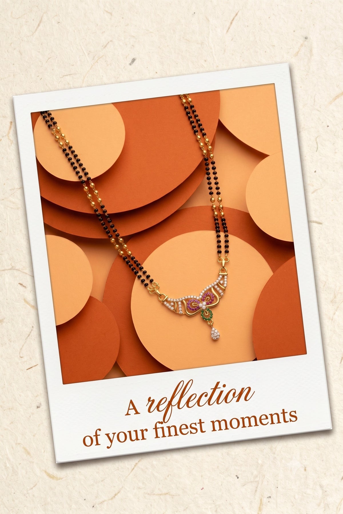 Gold Plated AD Studded Stylish Double Chain Mangalsutra for Women