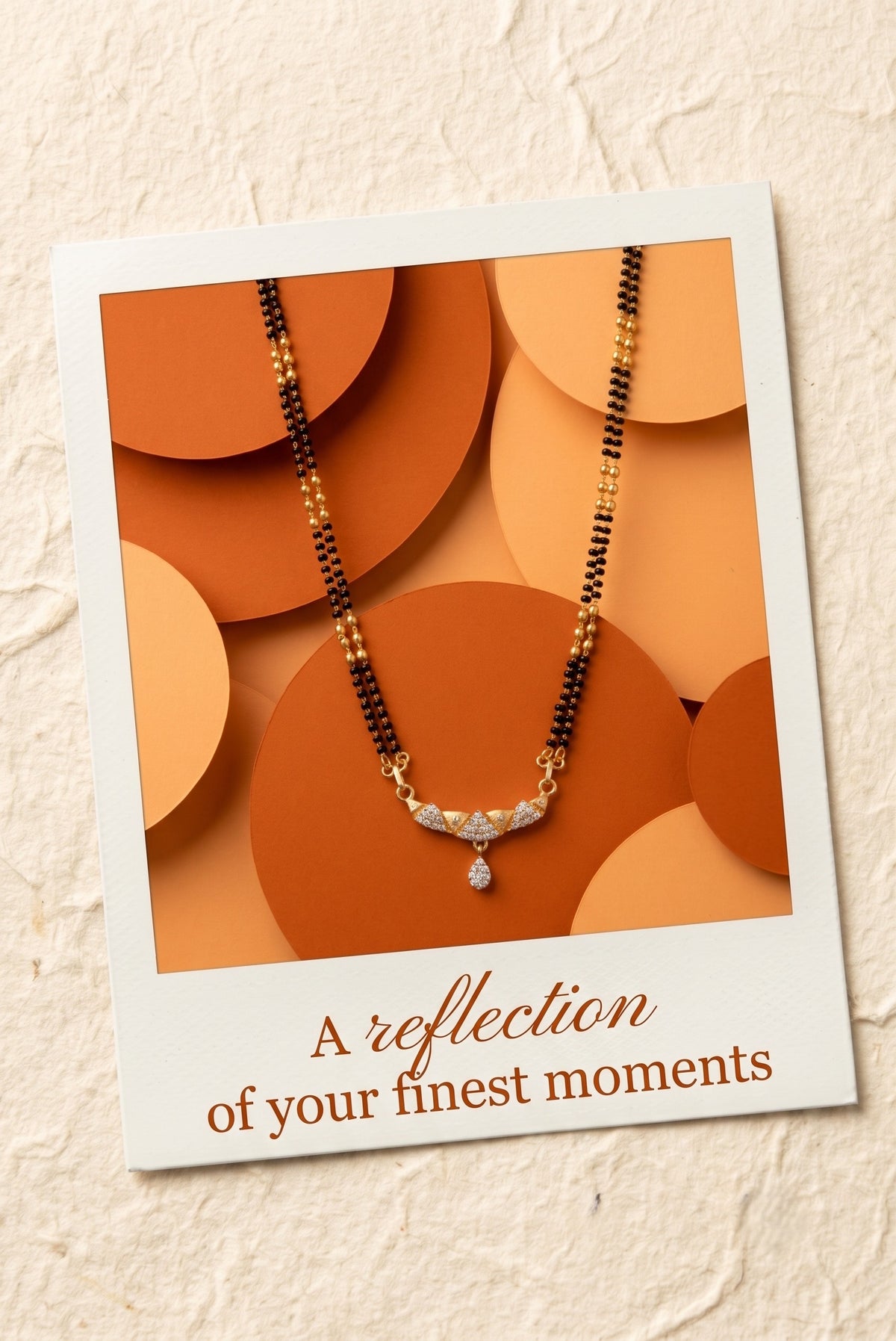 Gold Plated AD Studded Stylish Double Chain Mangalsutra for Women