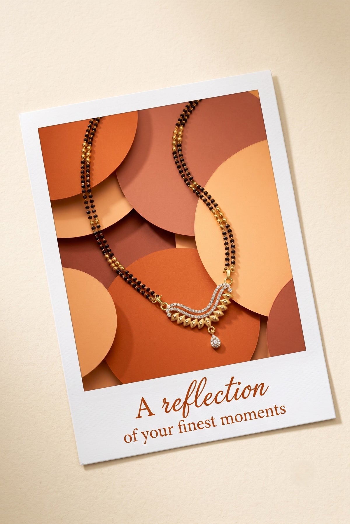 Gold Plated AD Studded Stylish Double Chain Mangalsutra for Women