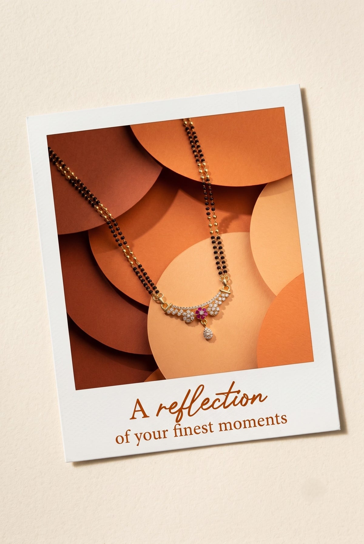 Gold Plated AD Studded Stylish Double Chain Mangalsutra for Women