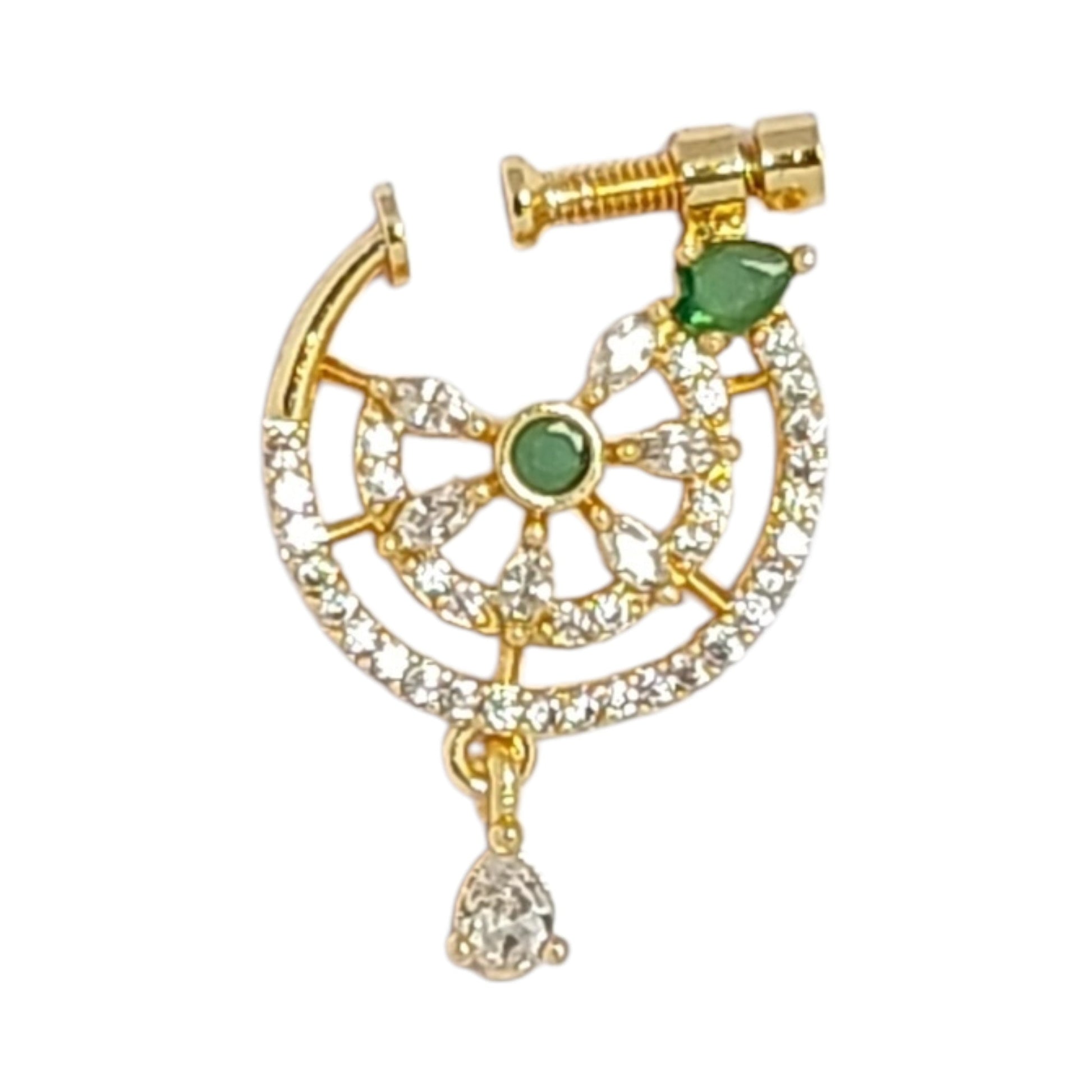 nath,nathni nosepin,nosering,no need piercing nath,screwed nosepin