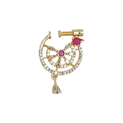 nath,nathni nosepin,nosering,no need piercing nath,screwed nosepin