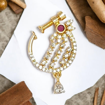 nath,nathni nosepin,nosering,no need piercing nath,screwed nosepin