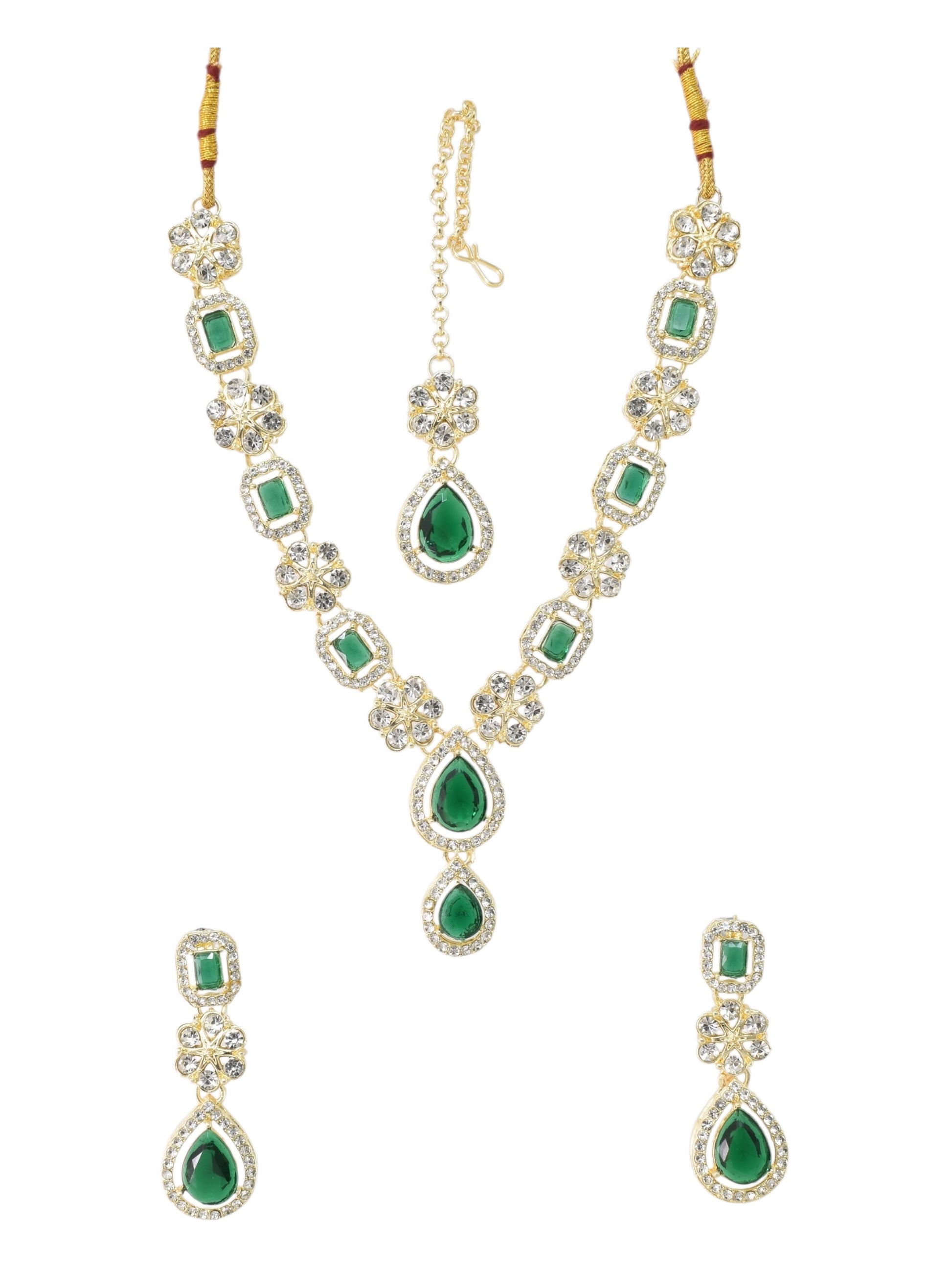 Necklace,american diamond set,ad set,silver set