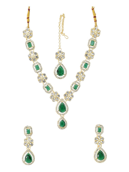 Necklace,american diamond set,ad set,silver set