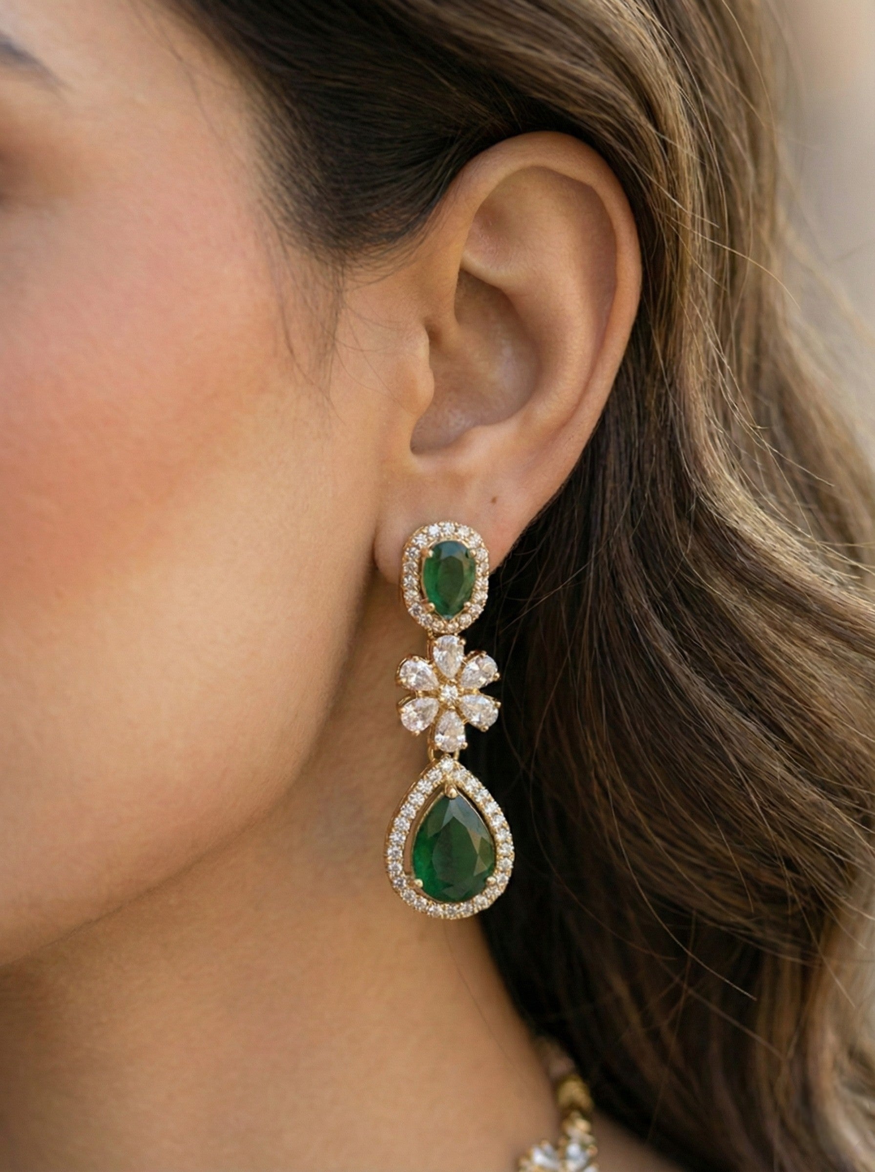 Necklace,american diamond set,ad set,silver set