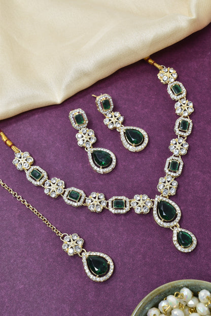 Necklace,american diamond set,ad set,silver set