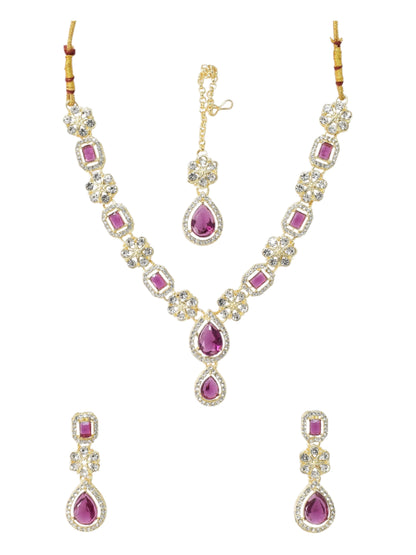 Necklace,american diamond set,ad set,silver set