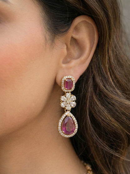 Necklace,american diamond set,ad set,silver set