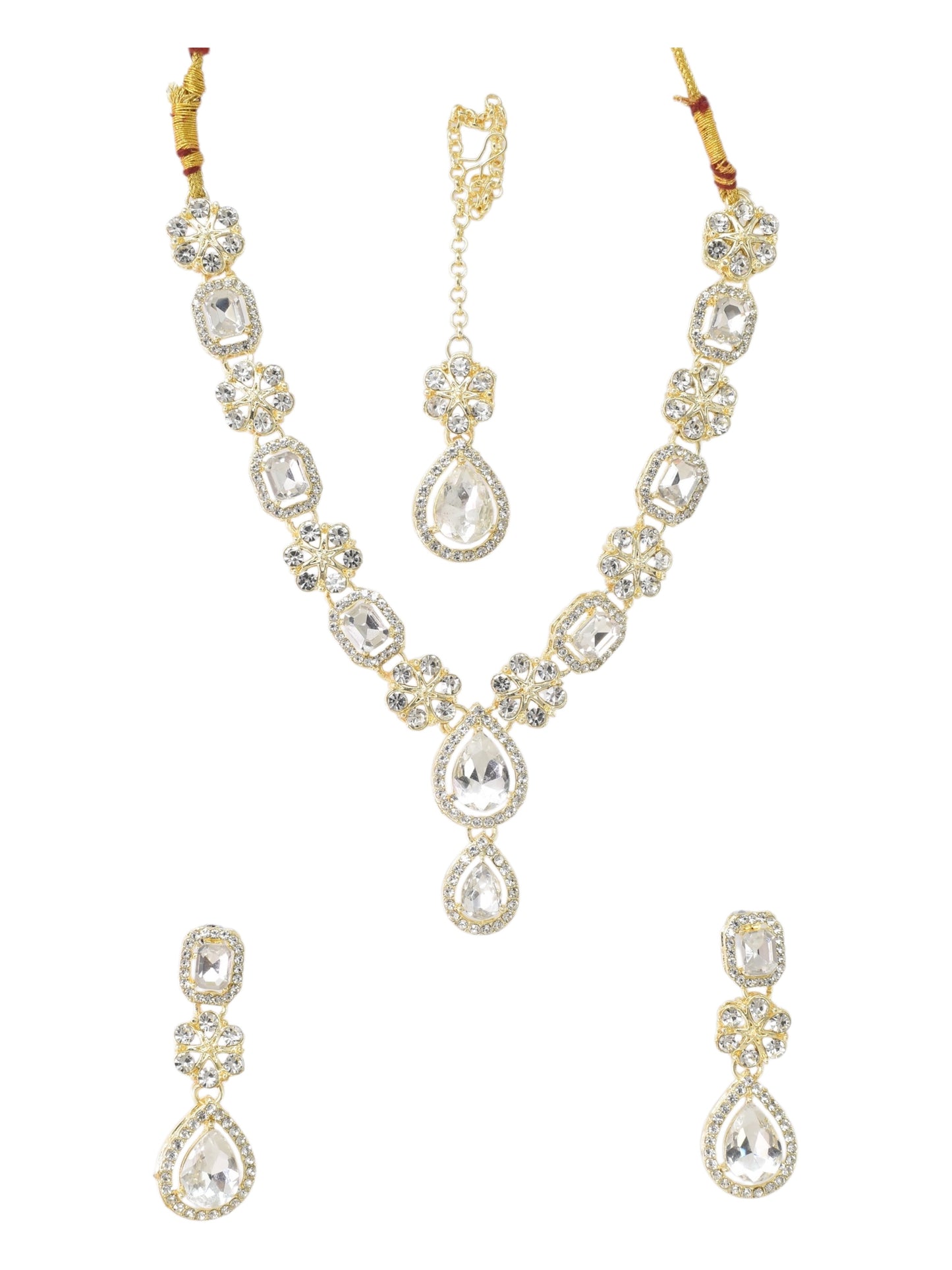 Necklace,american diamond set,ad set,silver set