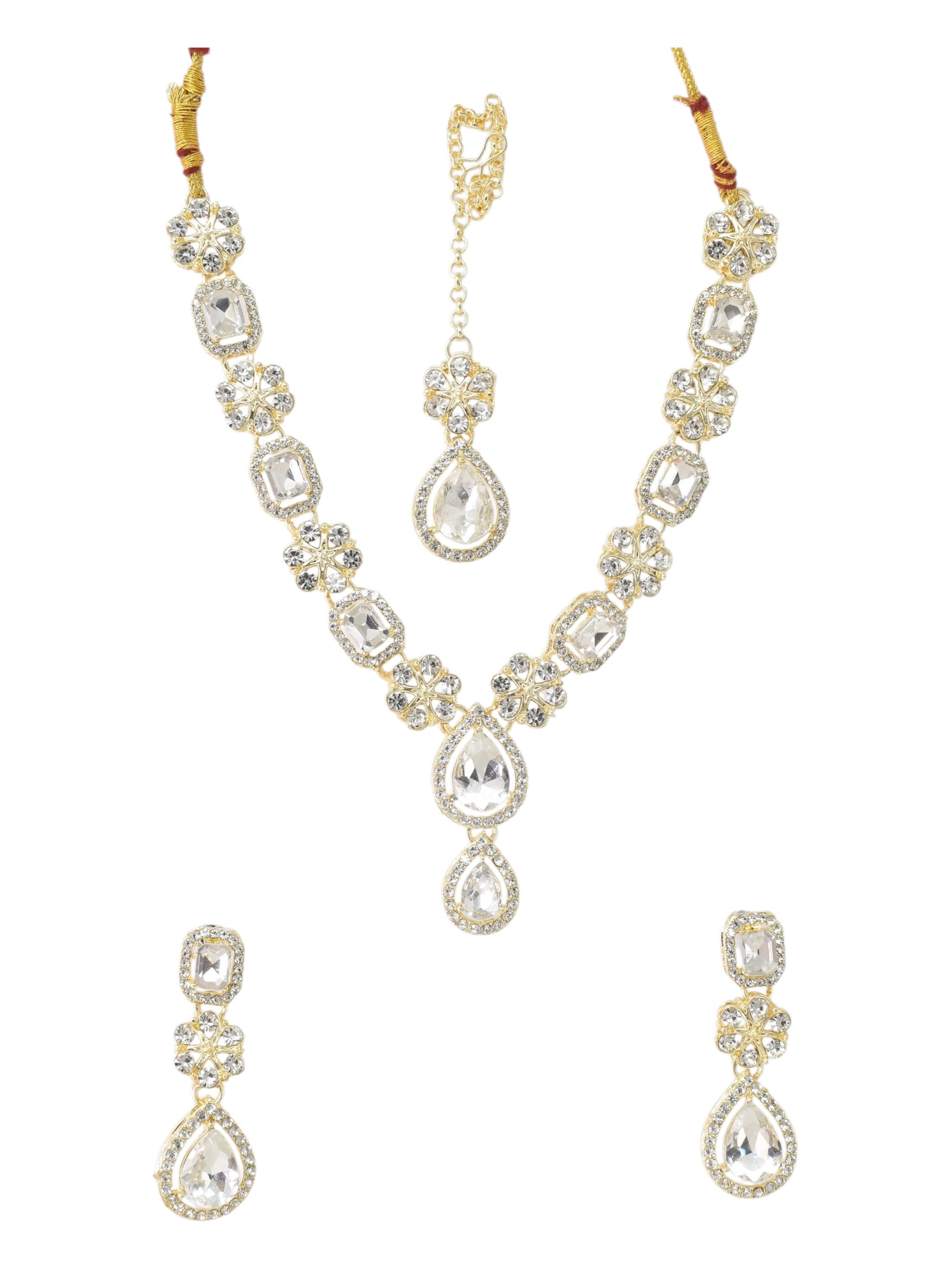 Necklace,american diamond set,ad set,silver set