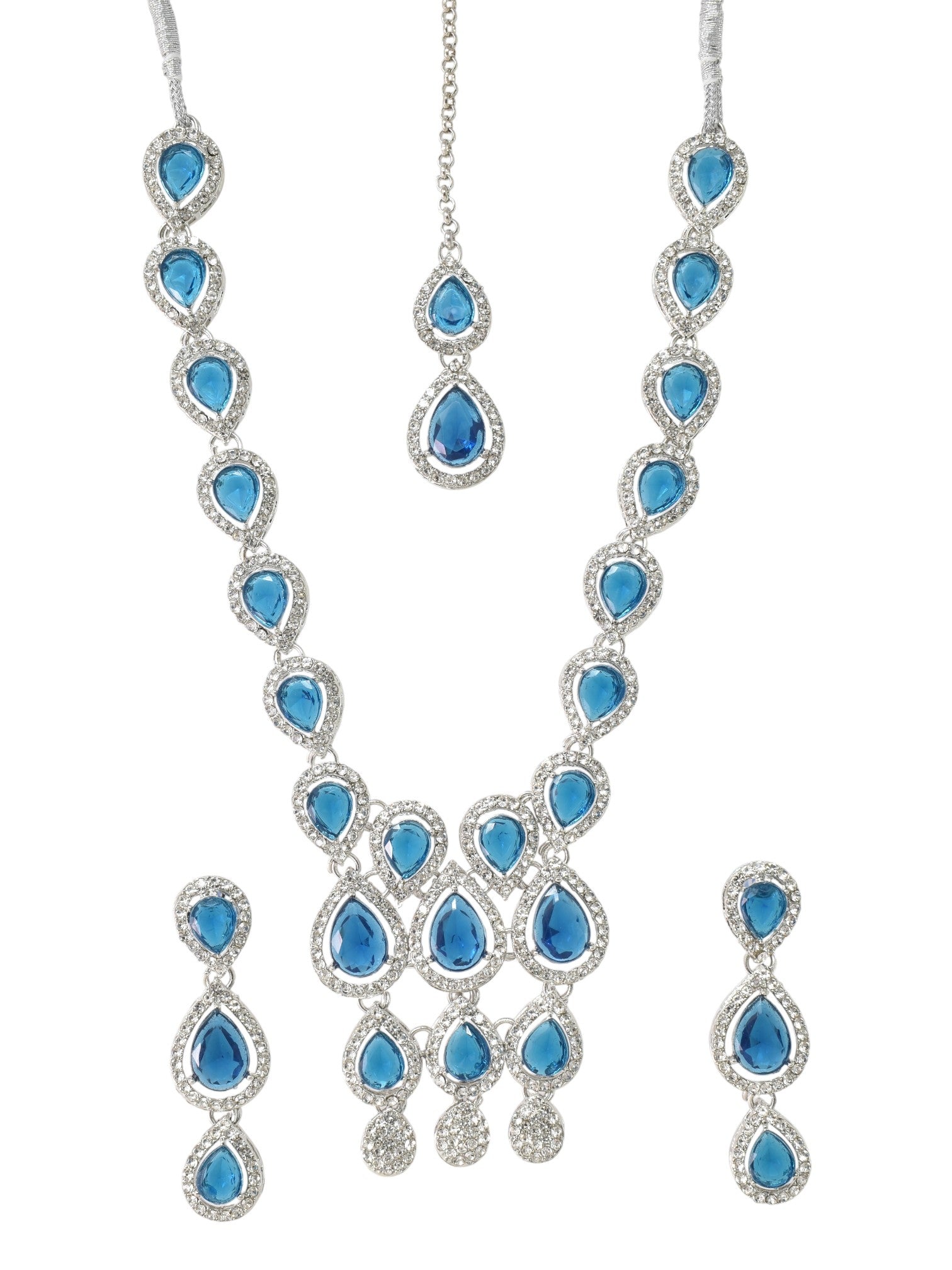 Necklace,american diamond set,ad set,silver set