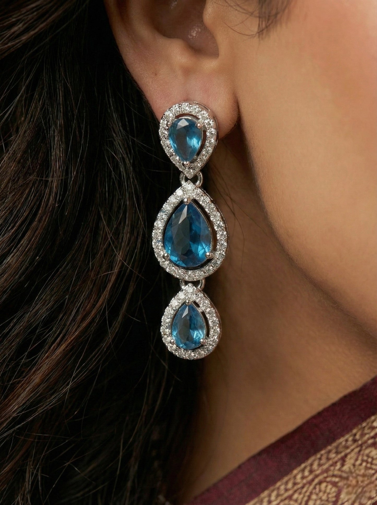 Necklace,american diamond set,ad set,silver set