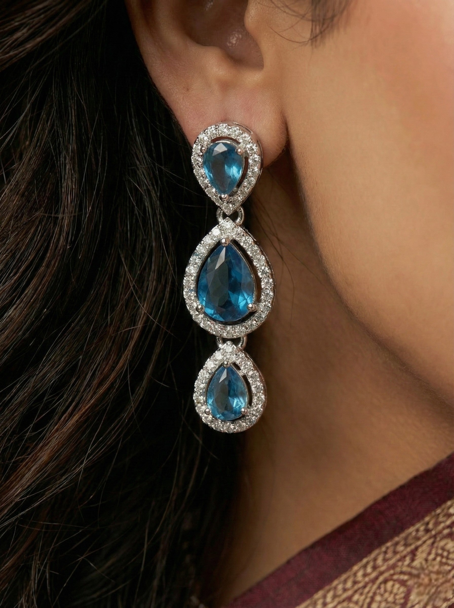 Necklace,american diamond set,ad set,silver set