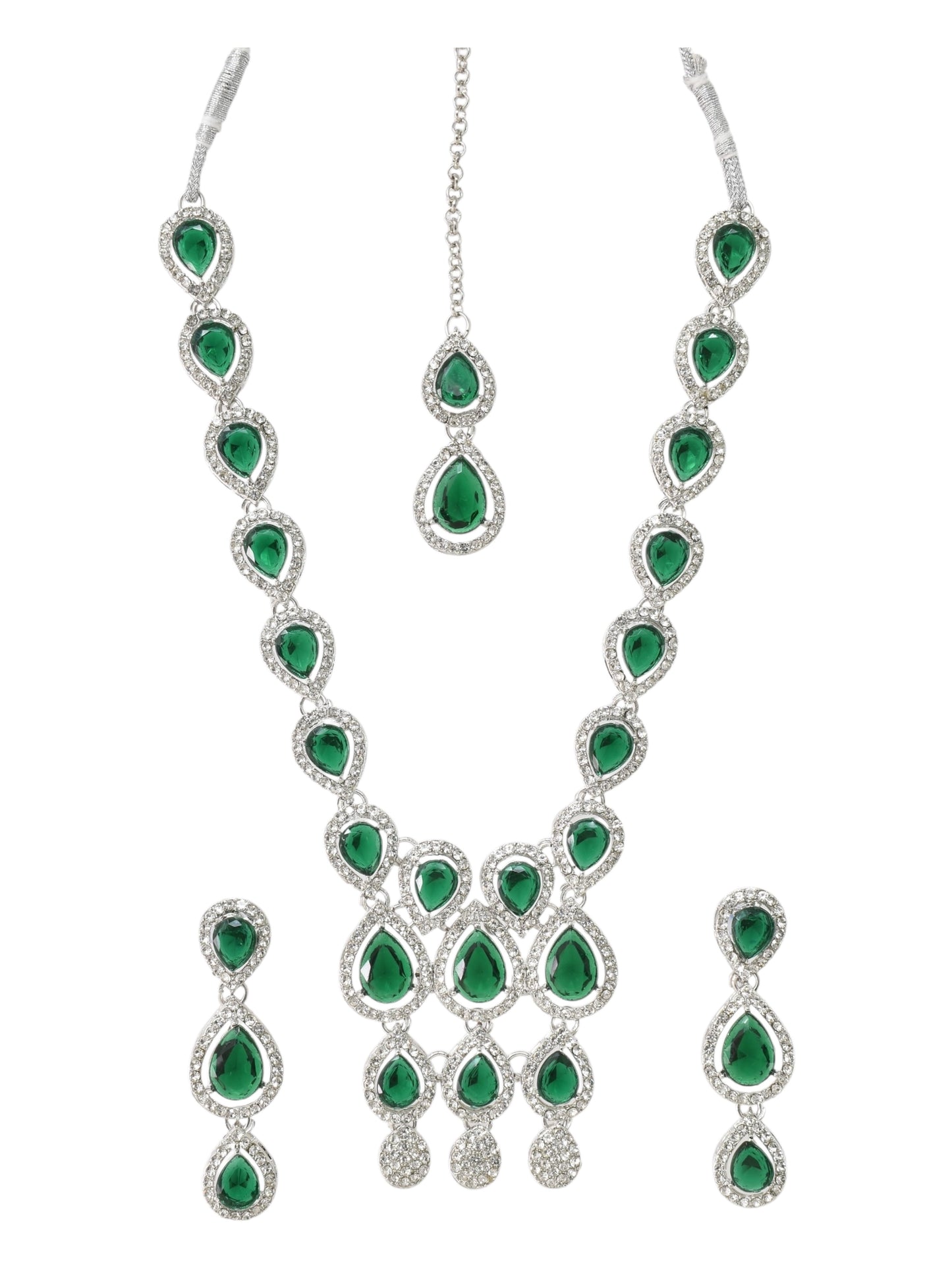 Necklace,american diamond set,ad set,silver set