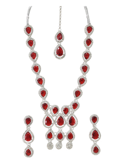 Necklace,american diamond set,ad set,silver set