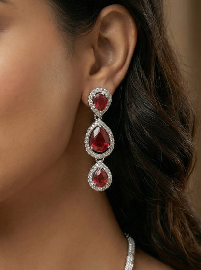 Necklace,american diamond set,ad set,silver set