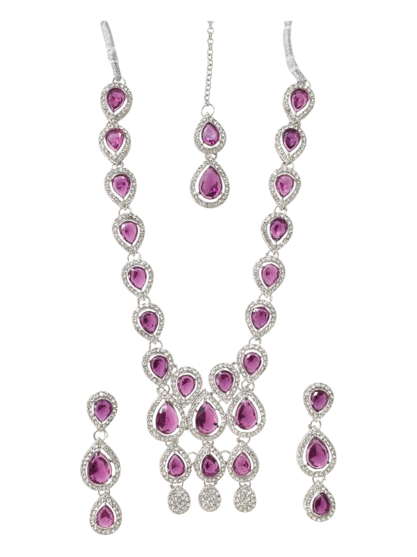 Necklace,american diamond set,ad set,silver set