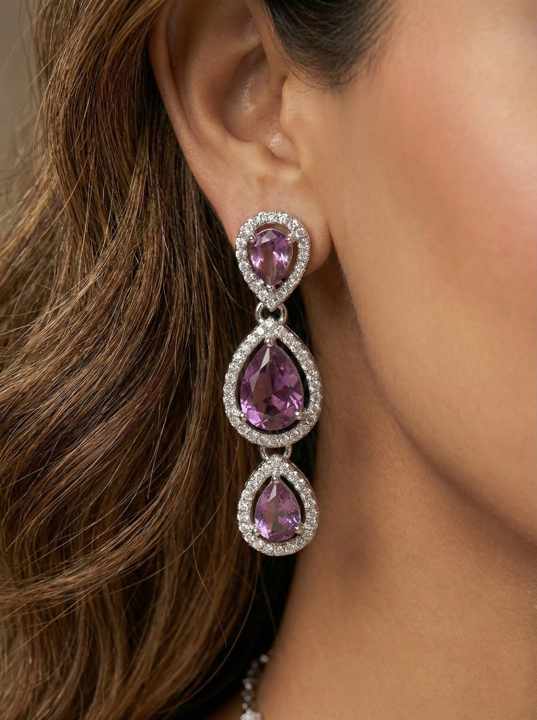 Necklace,american diamond set,ad set,silver set