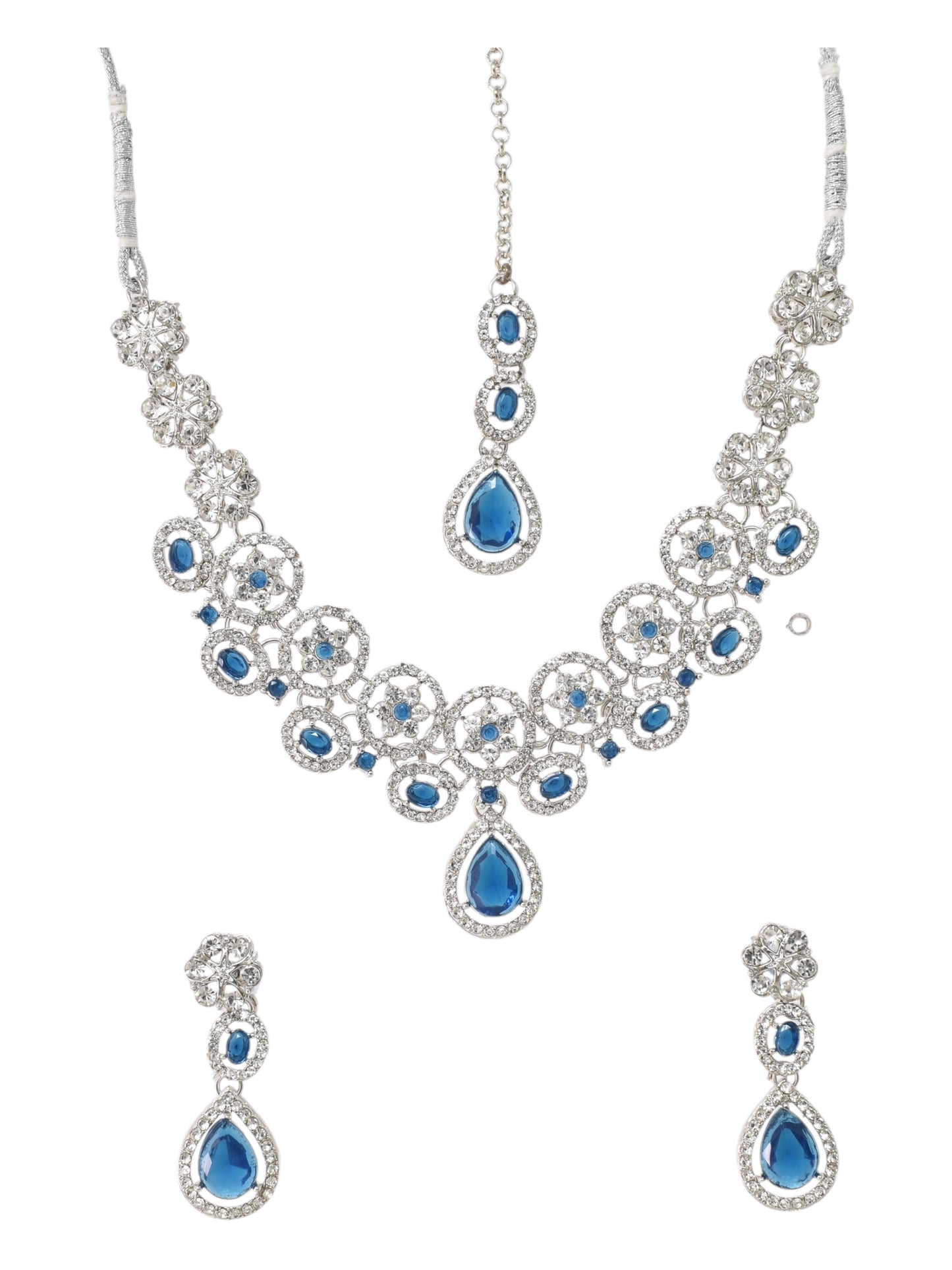 Necklace,american diamond set,ad set,silver set