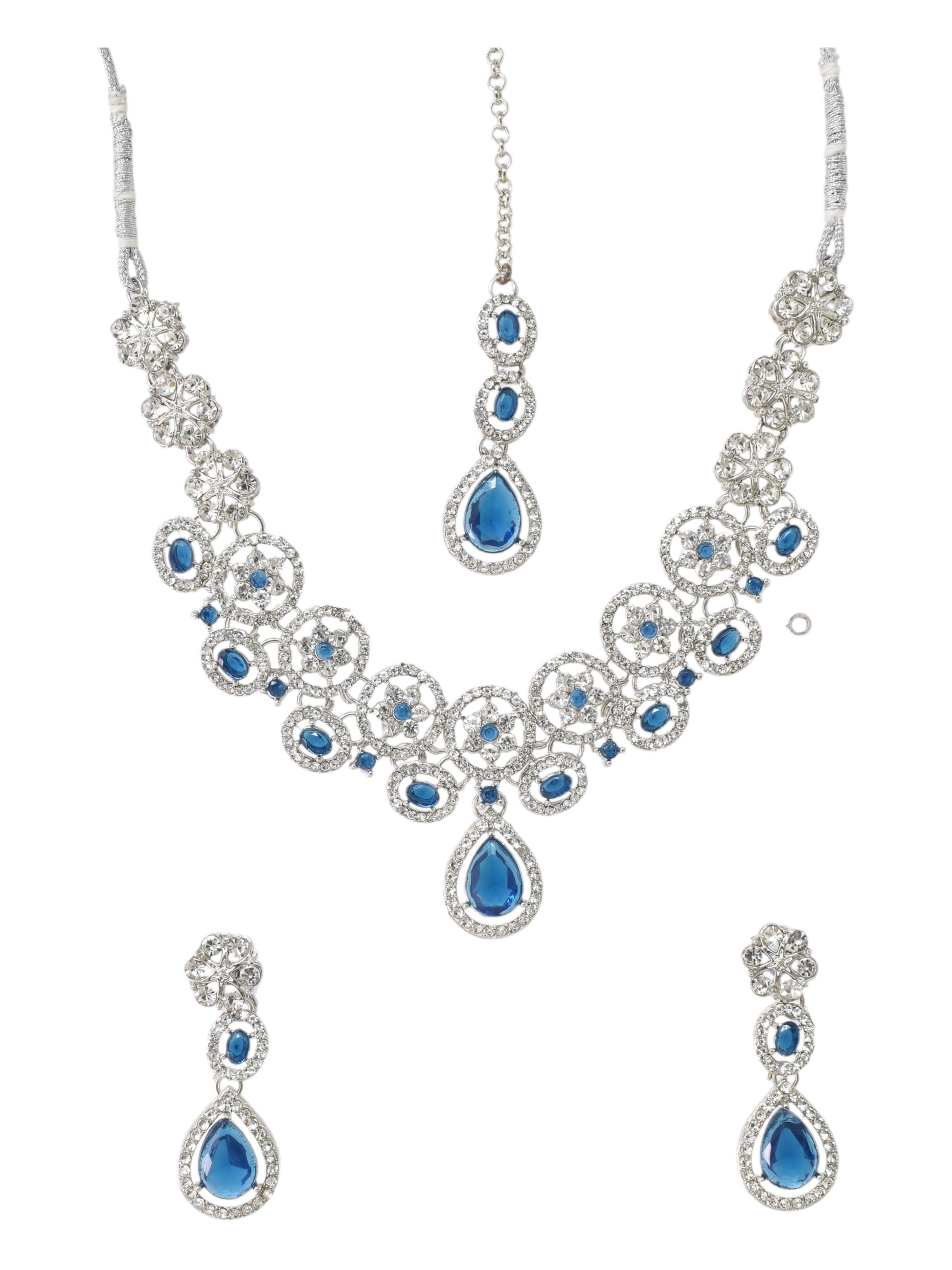 Necklace,american diamond set,ad set,silver set