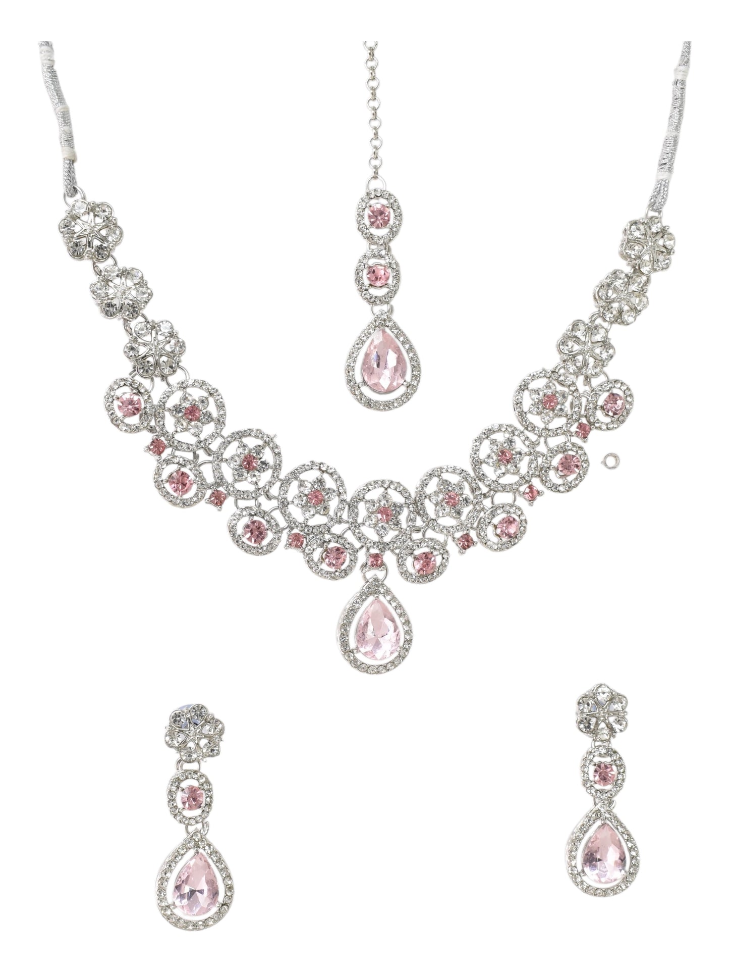 Necklace,american diamond set,ad set,silver set