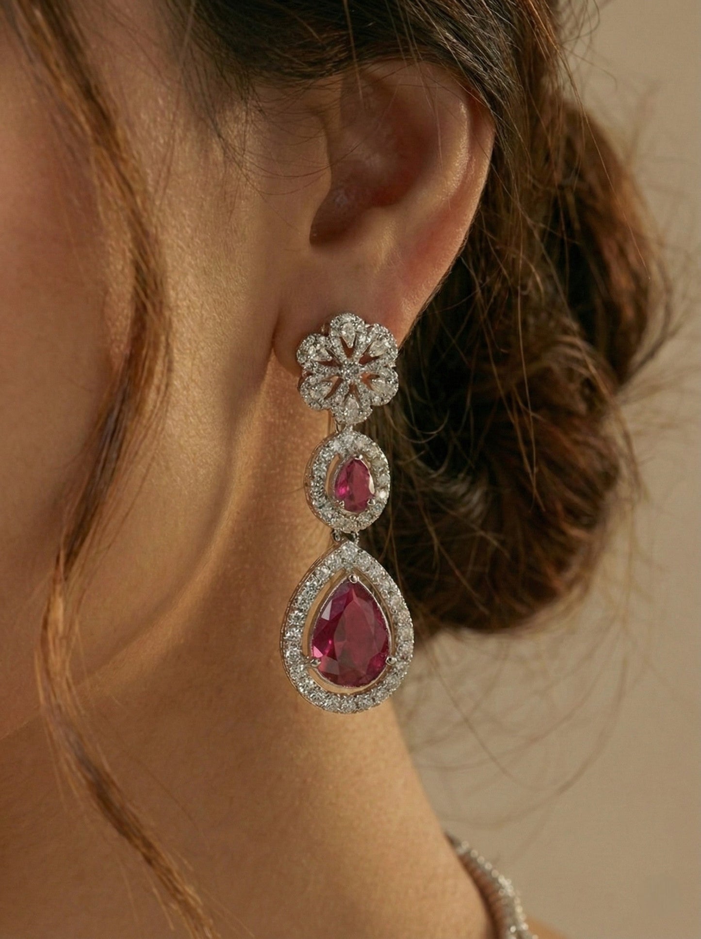 Necklace,american diamond set,ad set,silver set