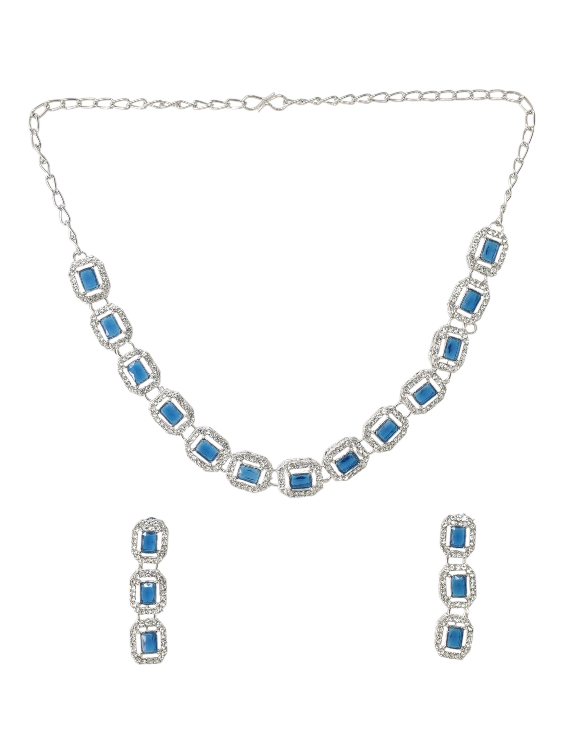 Necklace,american diamond set,ad set,silver set