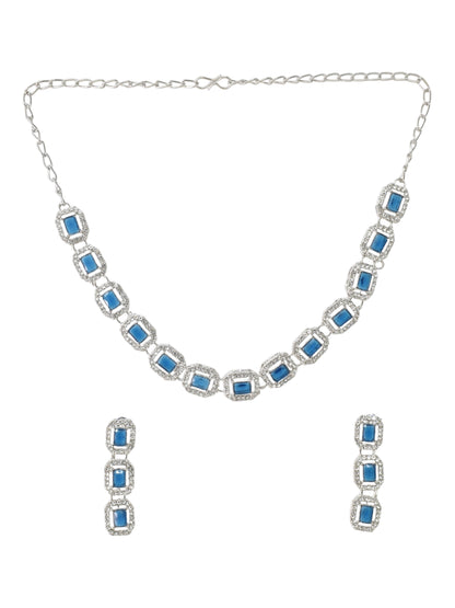 Necklace,american diamond set,ad set,silver set