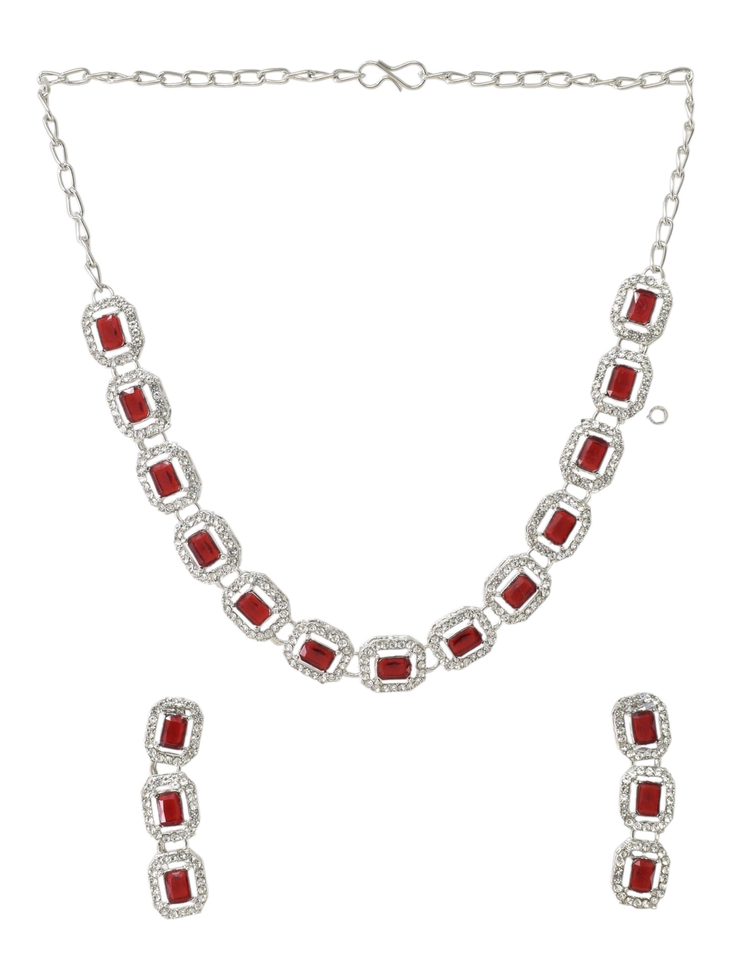 Necklace,american diamond set,ad set,silver set