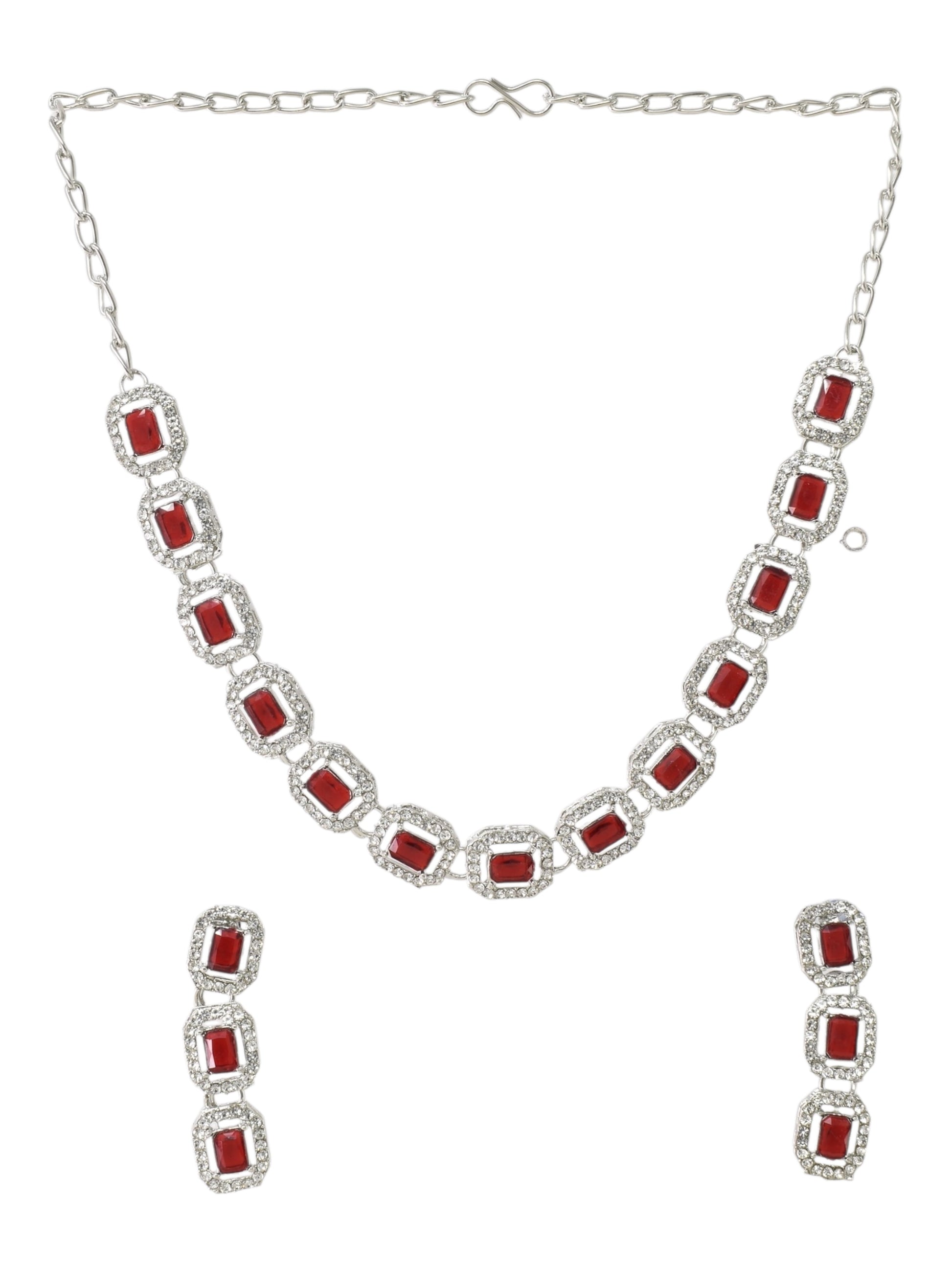 Necklace,american diamond set,ad set,silver set