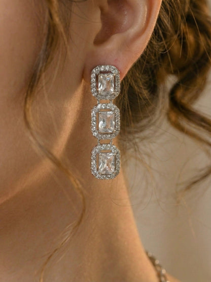 Necklace,american diamond set,ad set,silver set