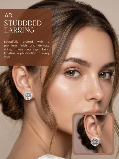 Elegant Sparkling Stone Stud Earrings Combo for Women and Girls