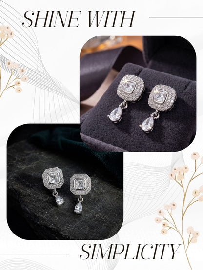 Elegant Sparkling Stone Stud Earrings Combo for Women and Girls