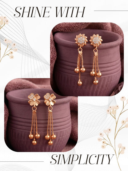 Elegant Sparkling Stone Stud Earrings Combo for Women and Girls