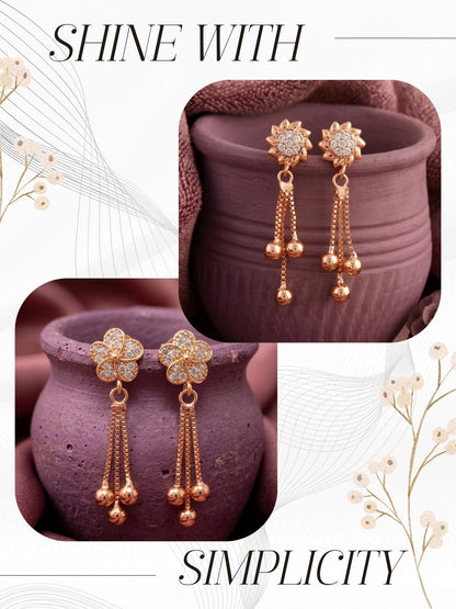 Elegant Sparkling Stone Stud Earrings Combo for Women and Girls