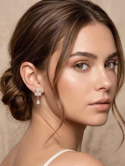 Elegant Premium Stone Studded Drop Earrings for Women